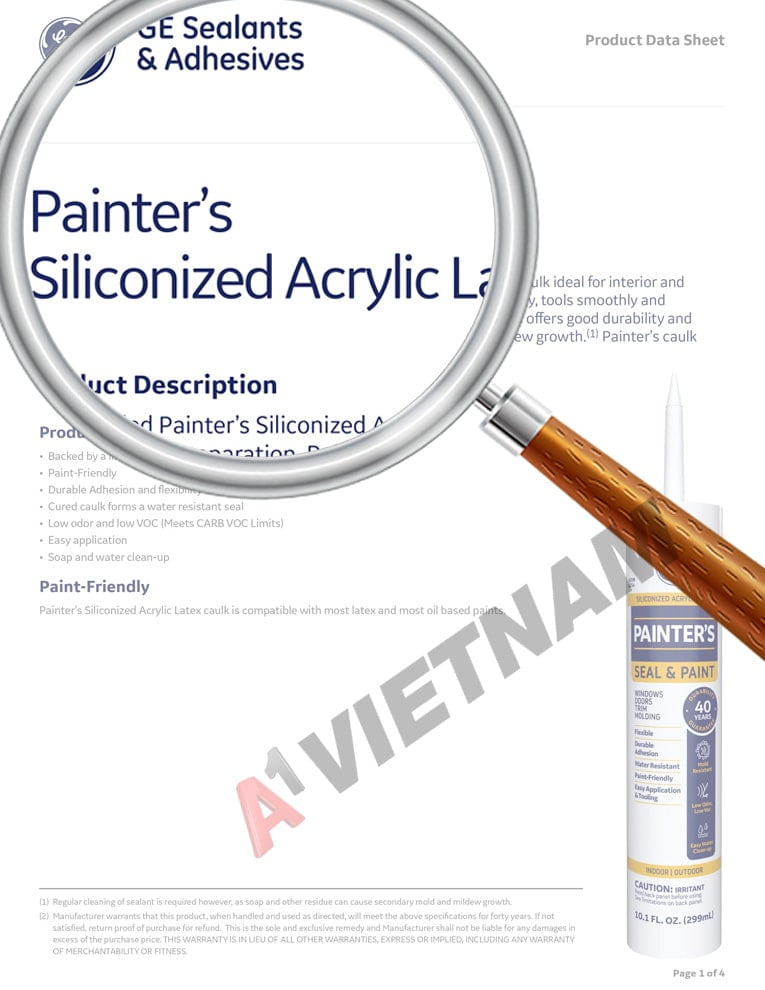 Keo GE Painters Siliconized Acrylic Latex Caulk Giá Rẻ