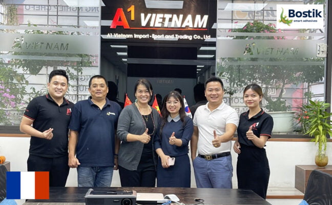Đại diện hãng Bostik khu vực Đông Nam Á đến thăm A1 Việt Nam 5 anh bst