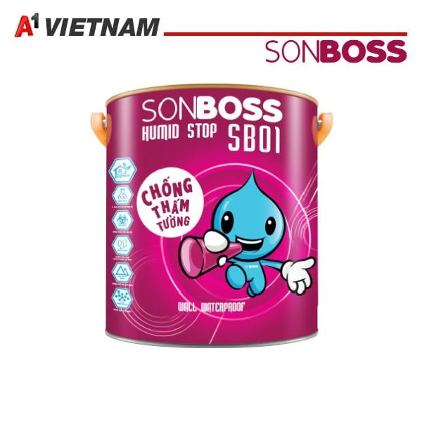 Sơn chống thấm ngoài trời Boss Humid Stop Wall SB01 - A1 Việt Nam