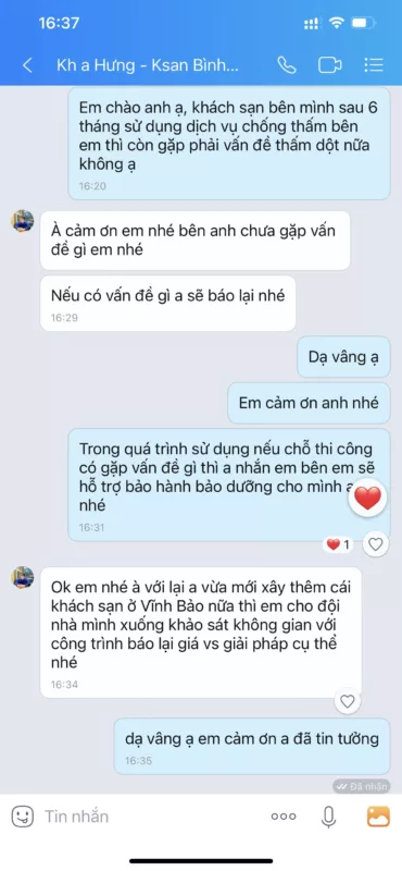 Báo Giá Dịch Vụ Chống Thấm Bắc Giang Uy Tín, Chuyên Nghiệp 5 Feedback chong tham 1
