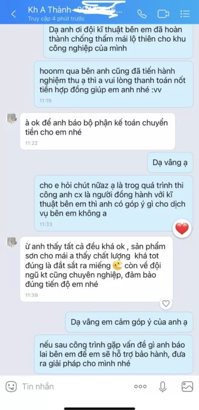 Báo Giá Dịch Vụ Chống Thấm Bắc Giang Uy Tín, Chuyên Nghiệp 9 Feedback chong tham 5