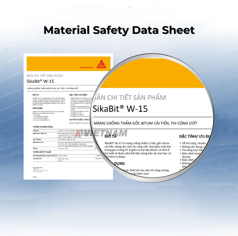 Màng chống thấm SikaBit W-15 7 msds sikabit w15