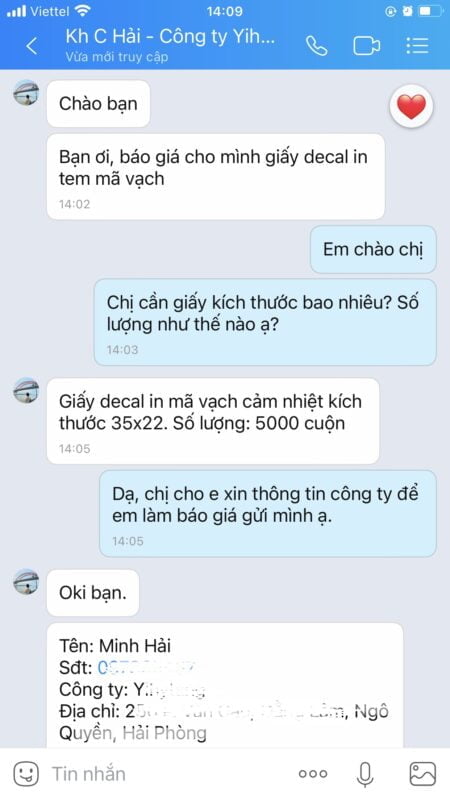 Giấy decal in mã vạch chất lượng cao, giá rẻ 19 Feedback khach hang 3