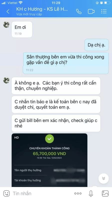 feedback khach hang chong tham san thuong