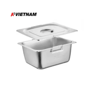 Khay inox sâu lòng có nắp đậy